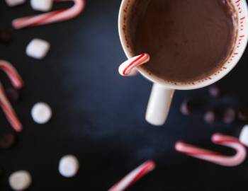 hot cocoa and candy canes